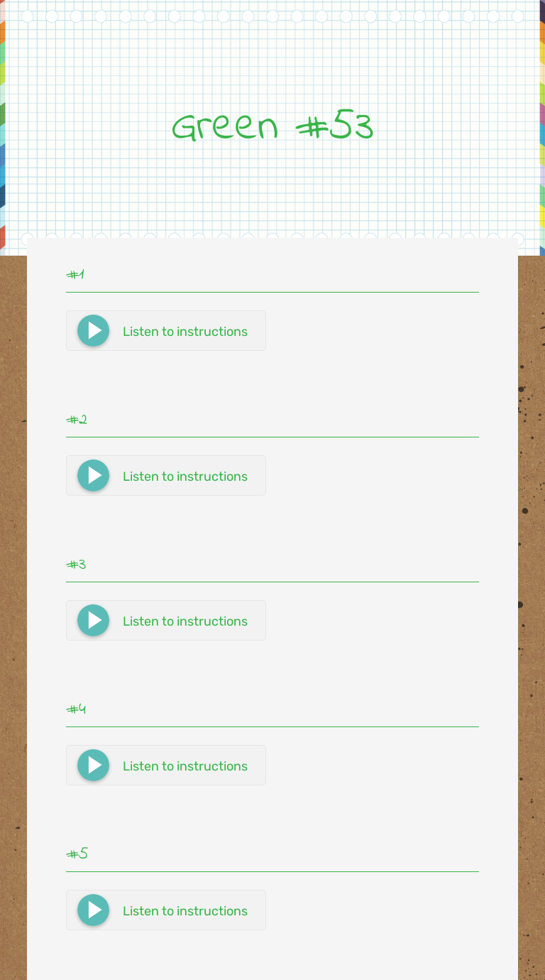 Green #53 worksheet preview image