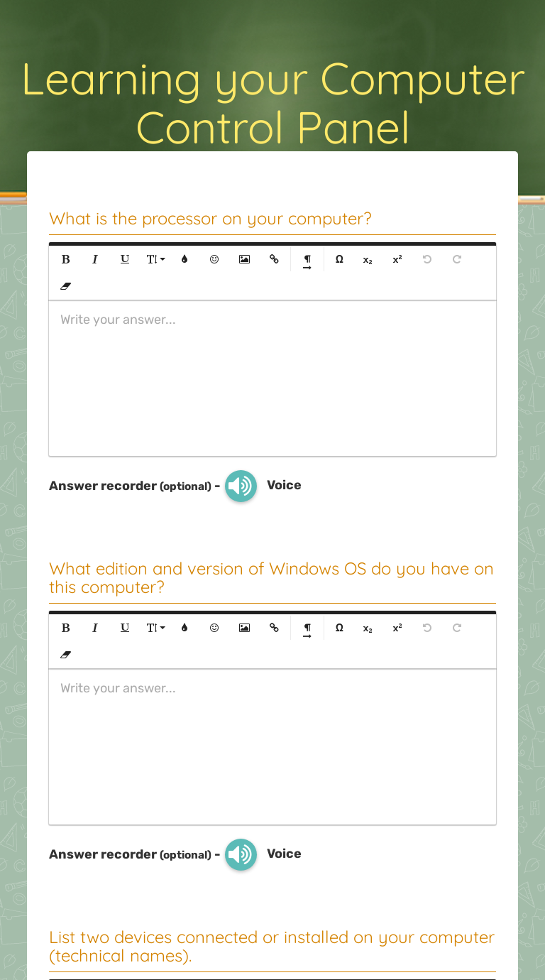 Learning your Computer Control Panel | Interactive Worksheet by Corey ...
