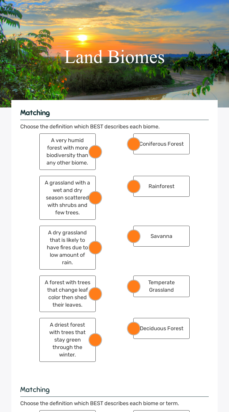 Earth S Land Biomes Worksheet Answers