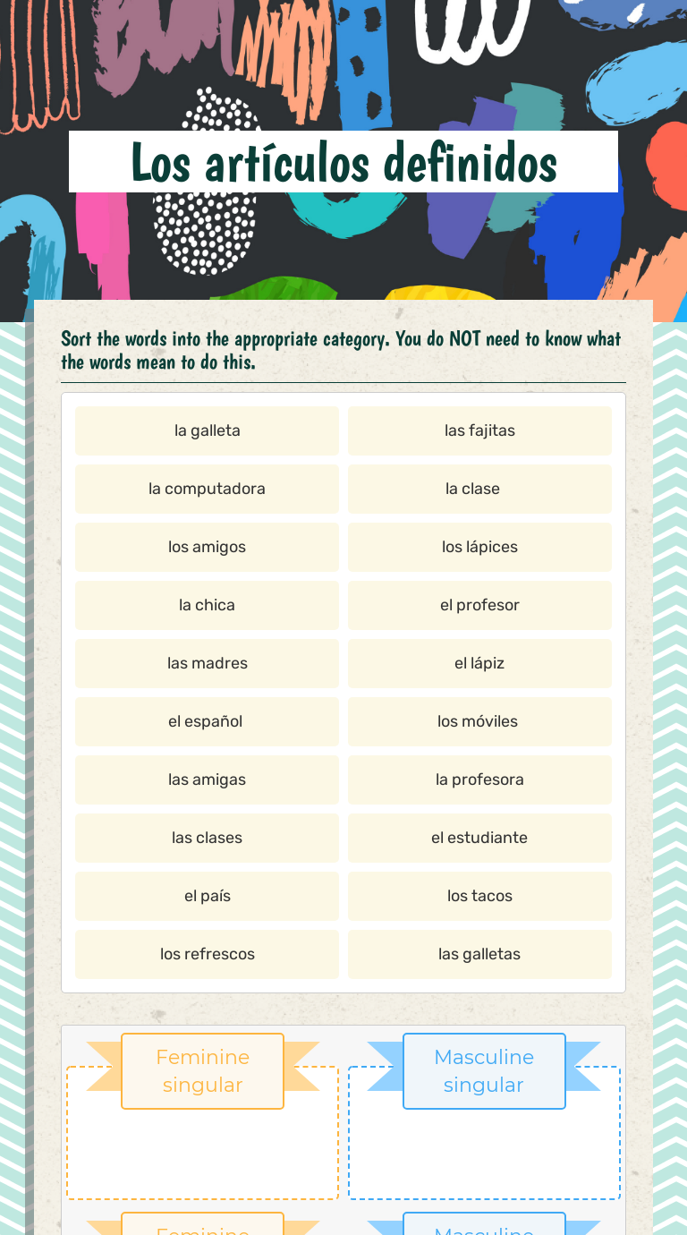 los-art-culos-definidos-interactive-worksheet-by-xavier-cargol-wizer-me