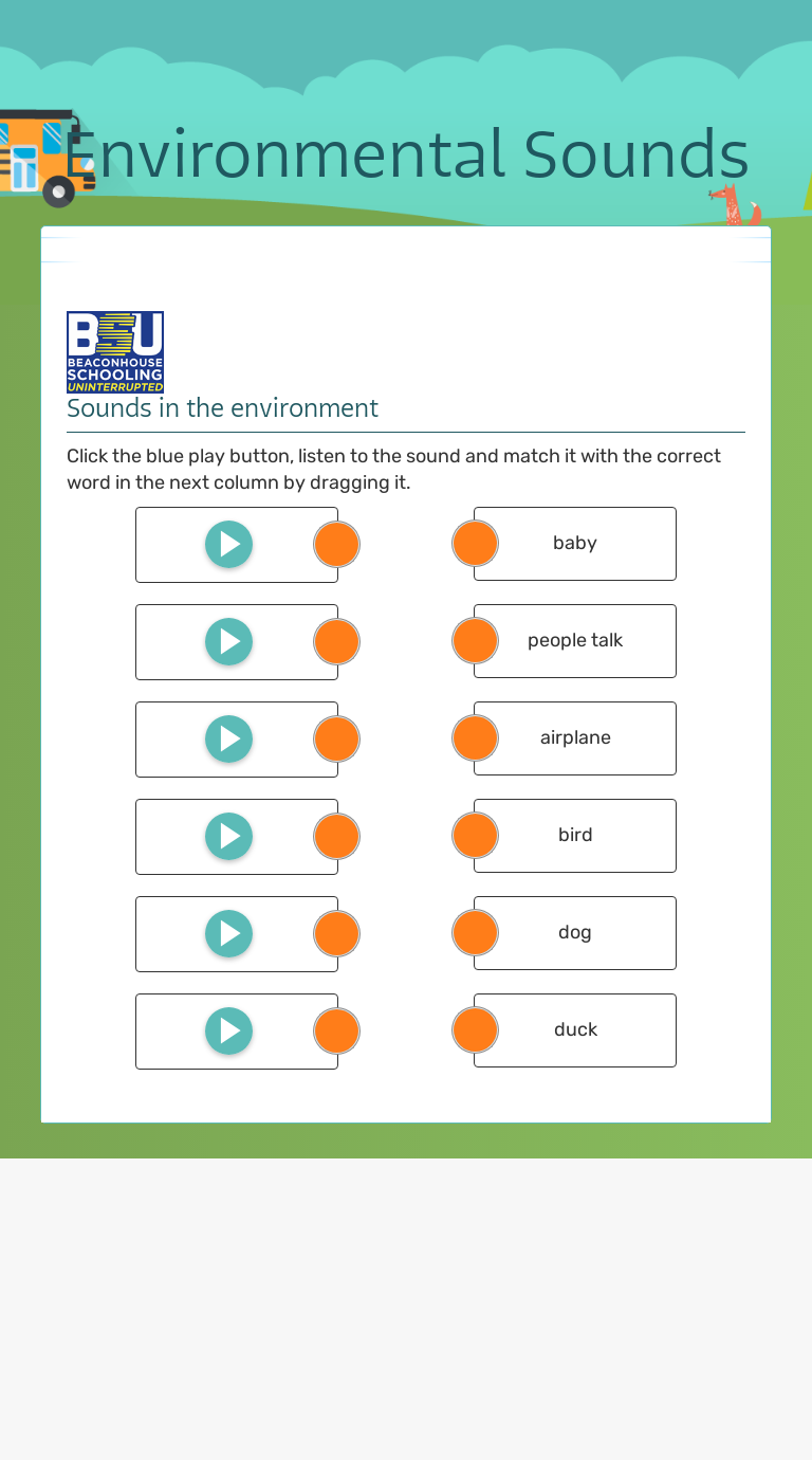 Environmental Sounds worksheet preview image