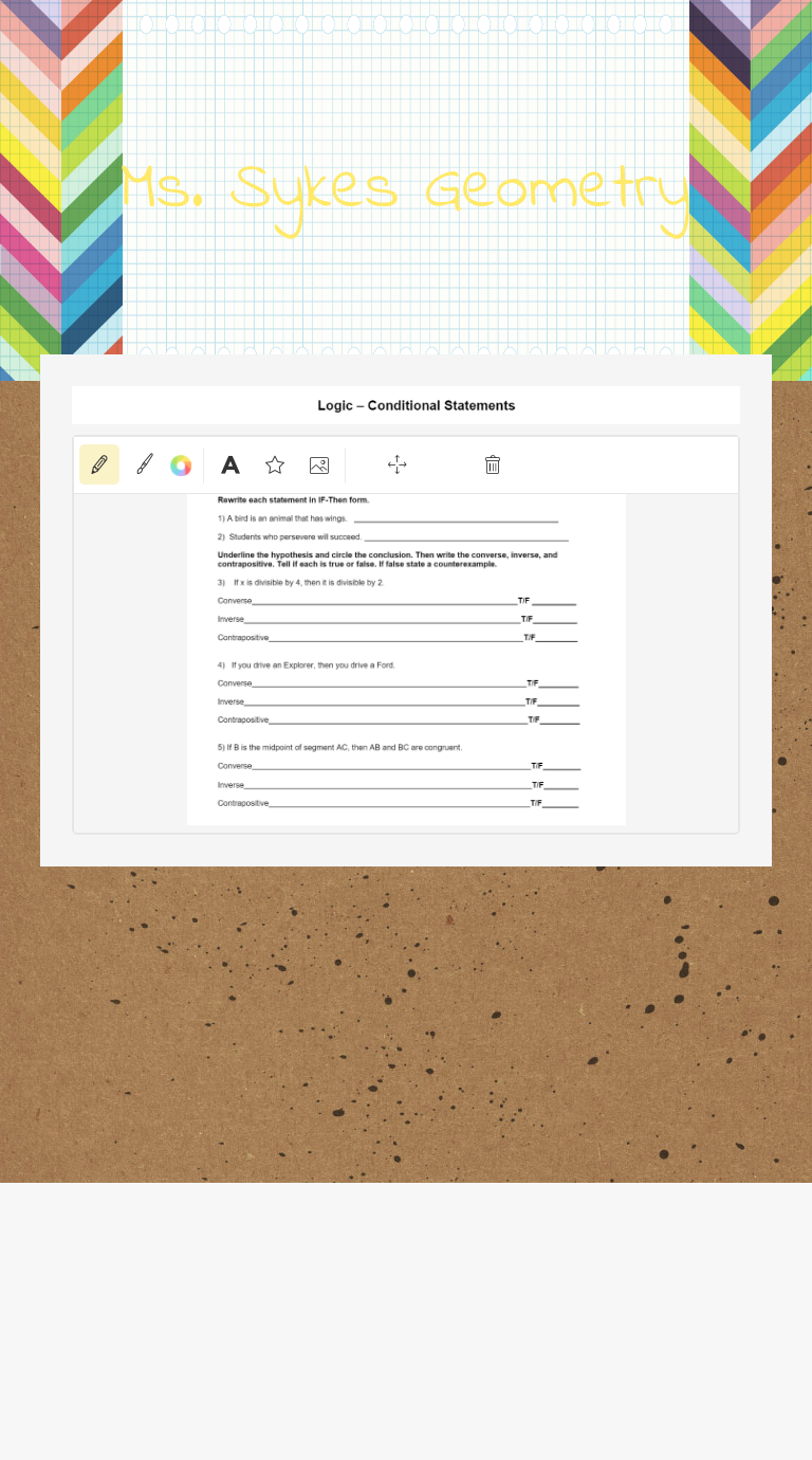 Ms. Sykes Geometry worksheet preview