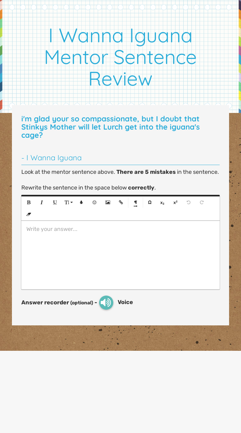 i-wanna-iguana-mentor-sentence-review-interactive-worksheet-by-courtney-burdick-wizer-me