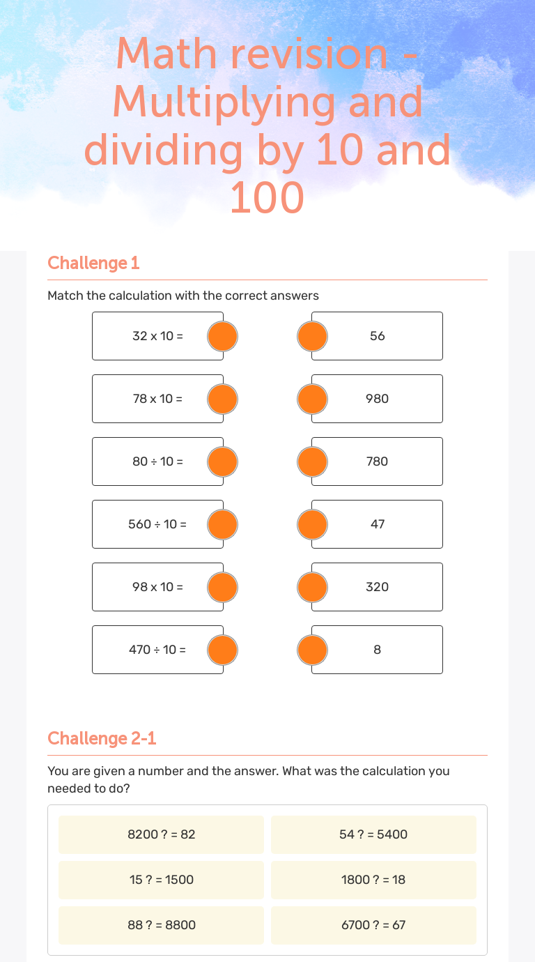 math-revision-multiplying-and-dividing-by-10-and-100-interactive