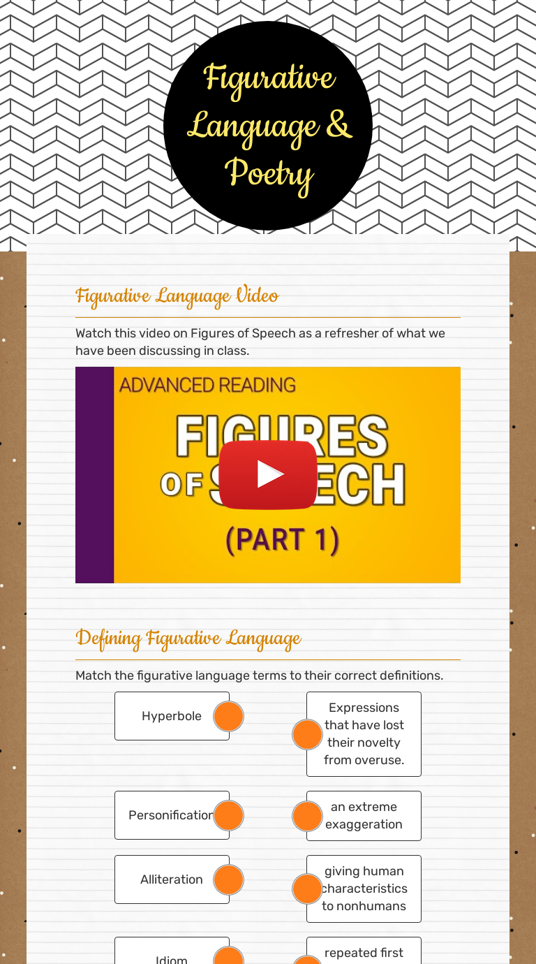 figurative language poetry interactive worksheet by diana rodriguez wizer me