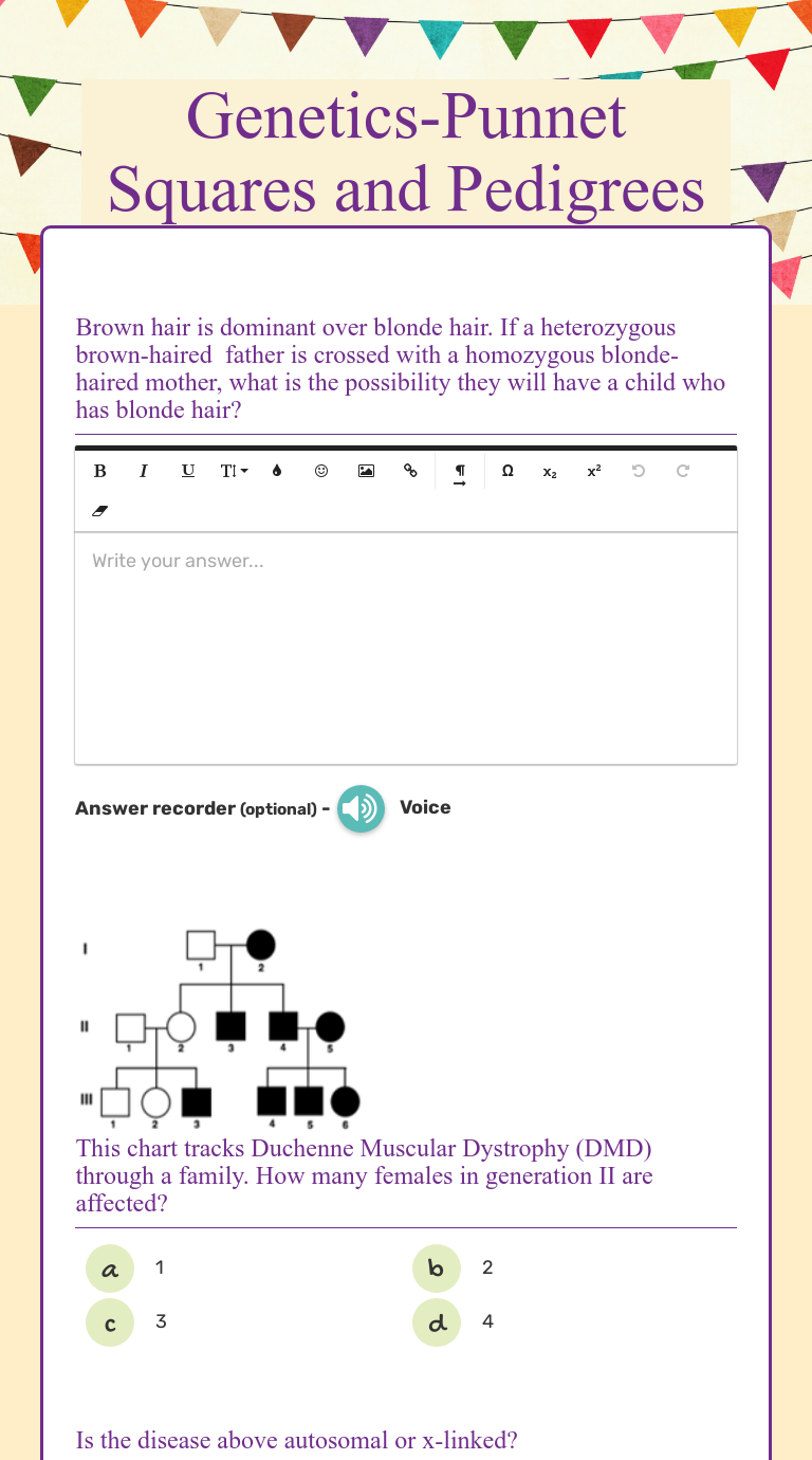 Genetics Punnet Squares And Pedigrees Interactive Worksheet By Alisha Crouch Wizer Me