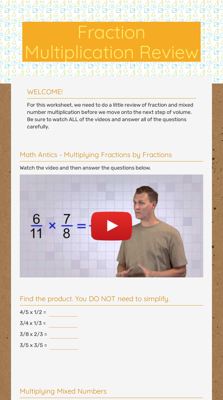 interactive worksheets wizer me