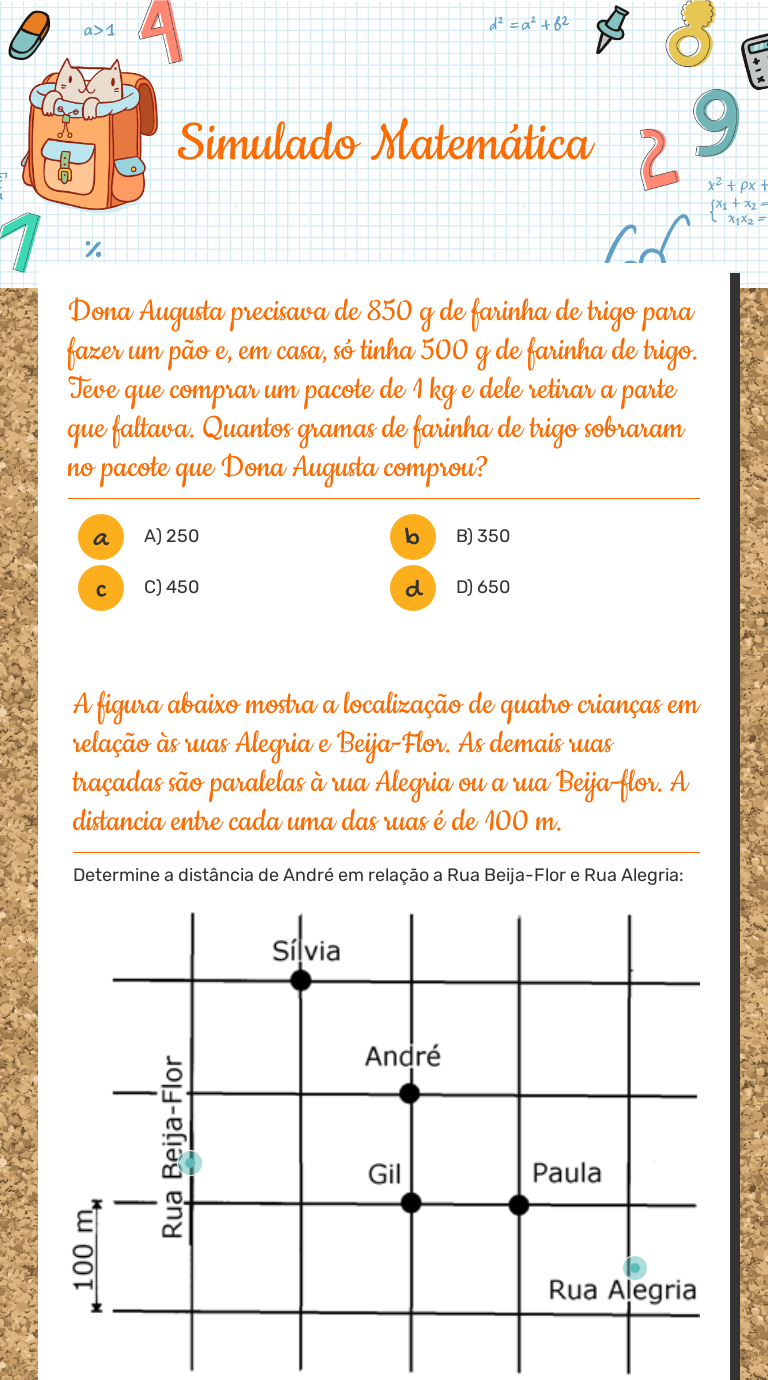 Simulado Matematica Interactive Worksheet By Eder Junior Lopes Da Silva Wizer Me