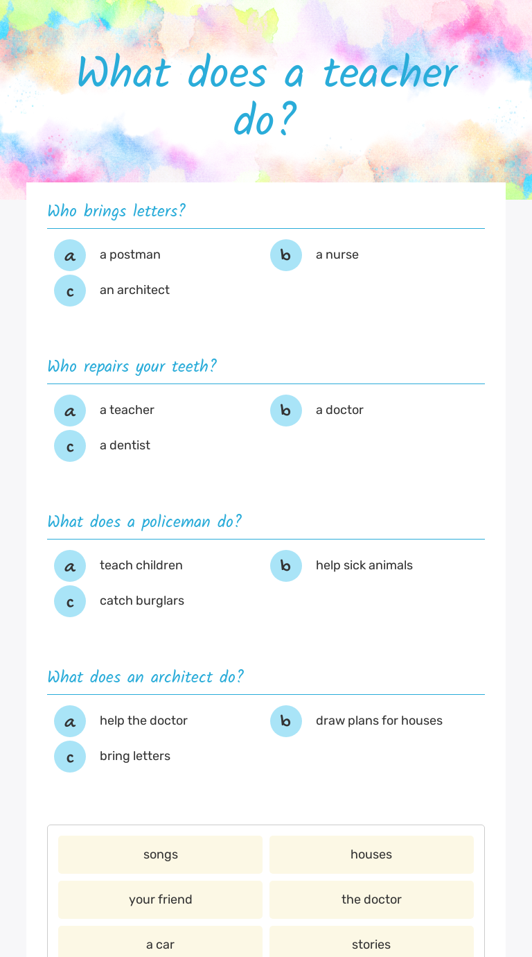 what-does-a-teacher-do-interactive-worksheet-by-valerija-horvat