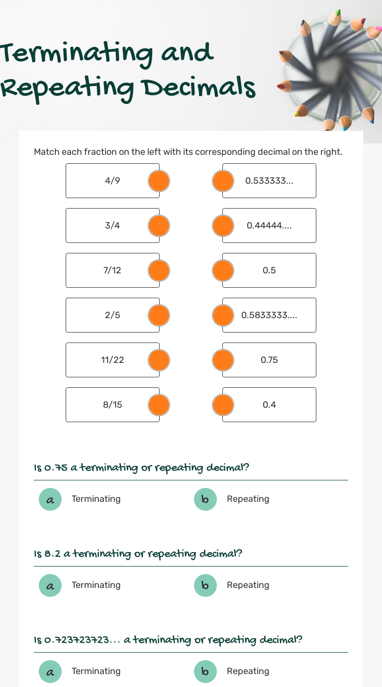 Free Terminating And Repeating Decimals Worksheet Free Worksheets Free Terminating And Repeating Decimals Worksheet Free Worksheets