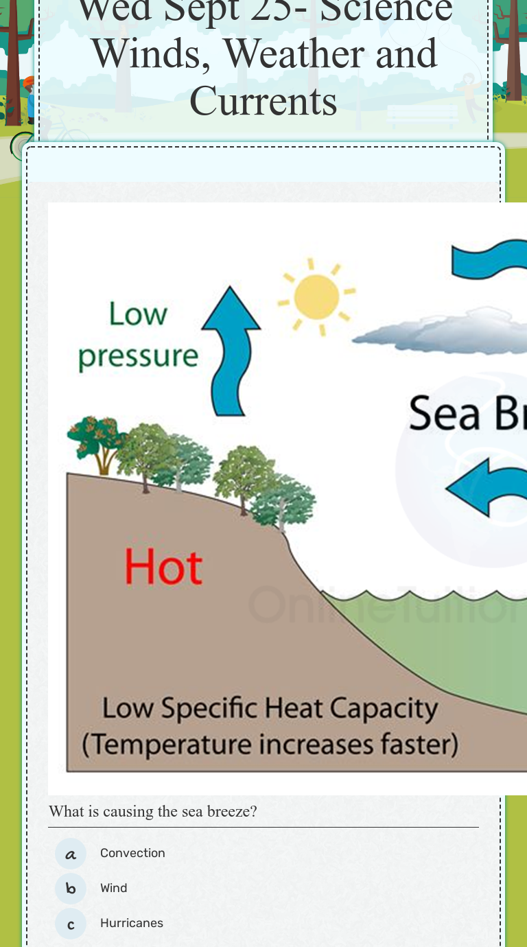 Wed Sept 25- Science Winds, Weather and Currents | Interactive