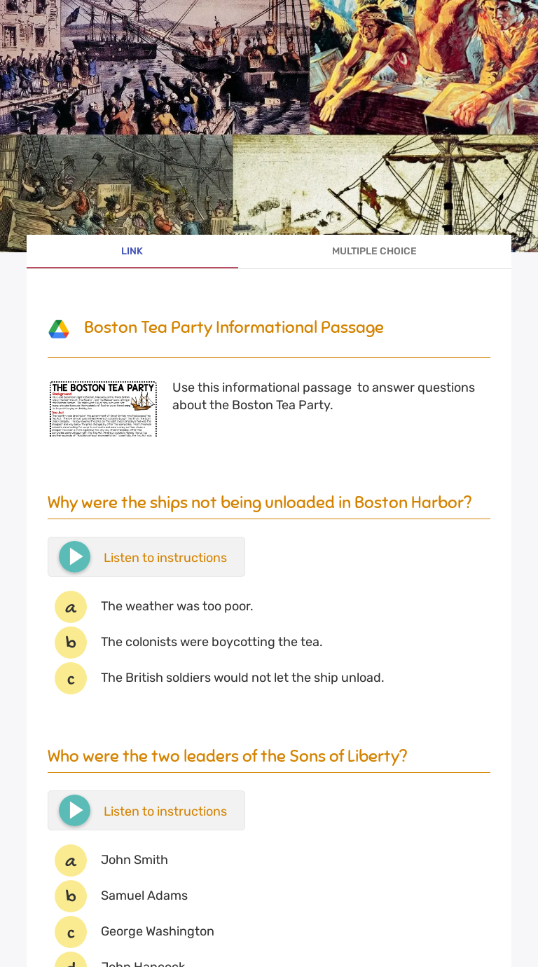 The Boston Tea Party  Interactive Worksheet by Mariya Vokalova Intended For Boston Tea Party Worksheet