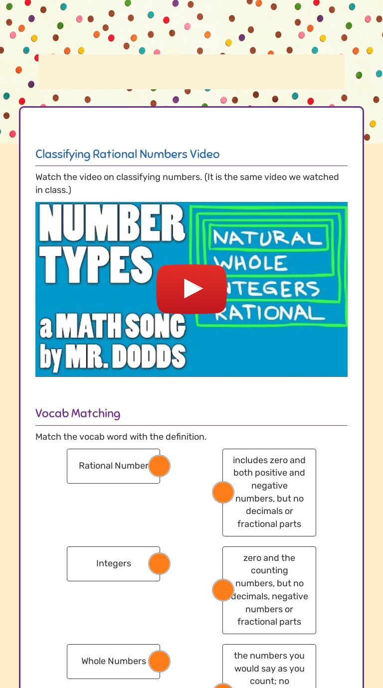 Rational numbers quiz 1 interactive worksheet by yolanda rowser 