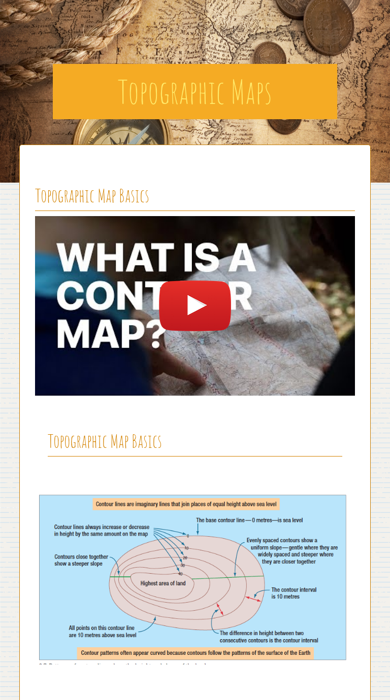 Topographic Maps Grade 8 worksheet preview