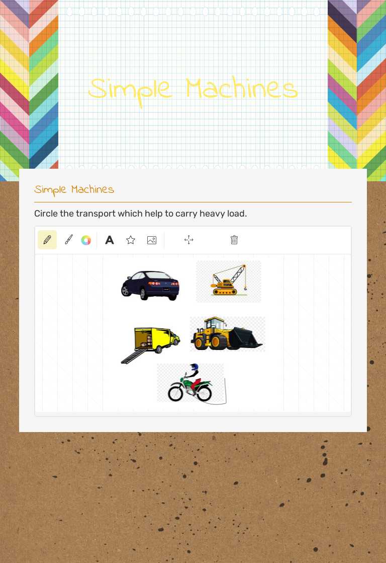 Simple Machines Preschool worksheet preview