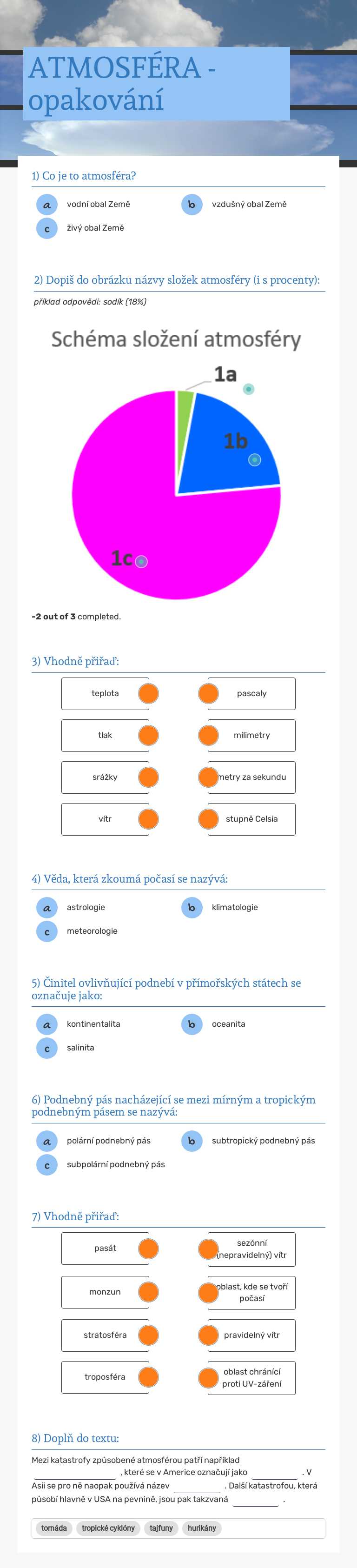 ATMOSFÉRA
- opakování worksheet preview image