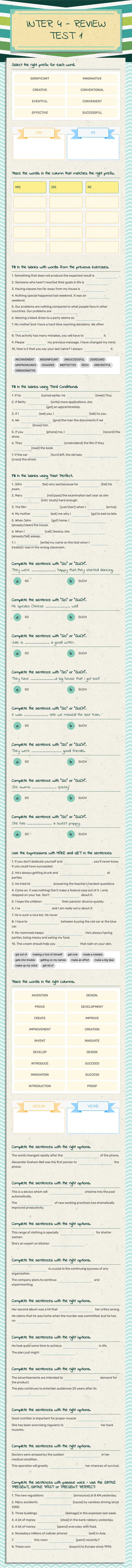 INTER 4 - REVIEW
TEST 1 worksheet preview image