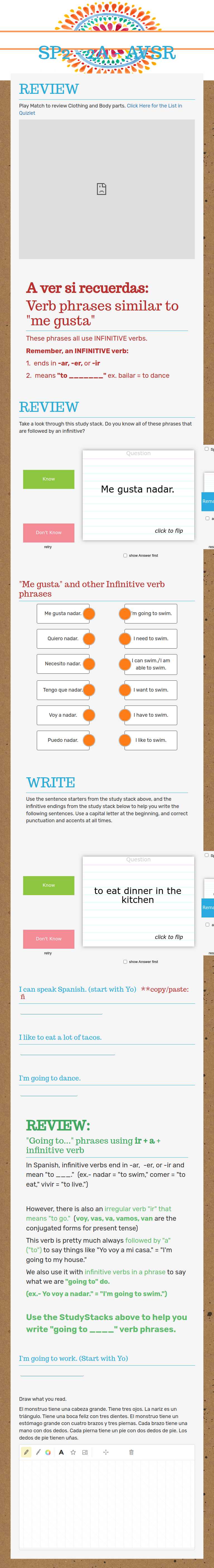 SP2 - 2A - AVSR worksheet preview image