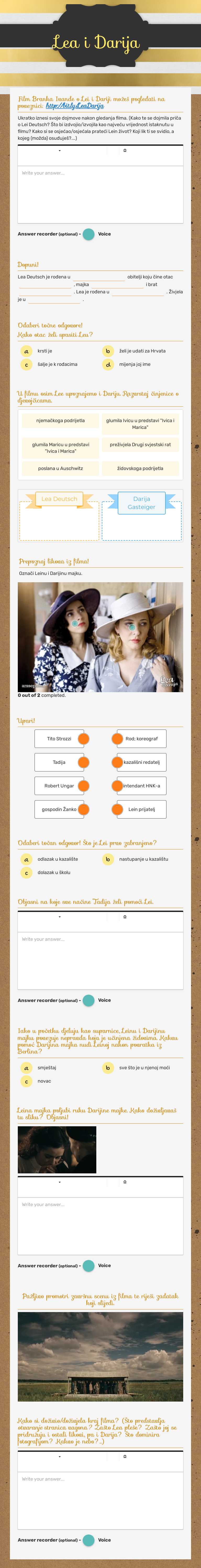 Lea i Darija worksheet preview image