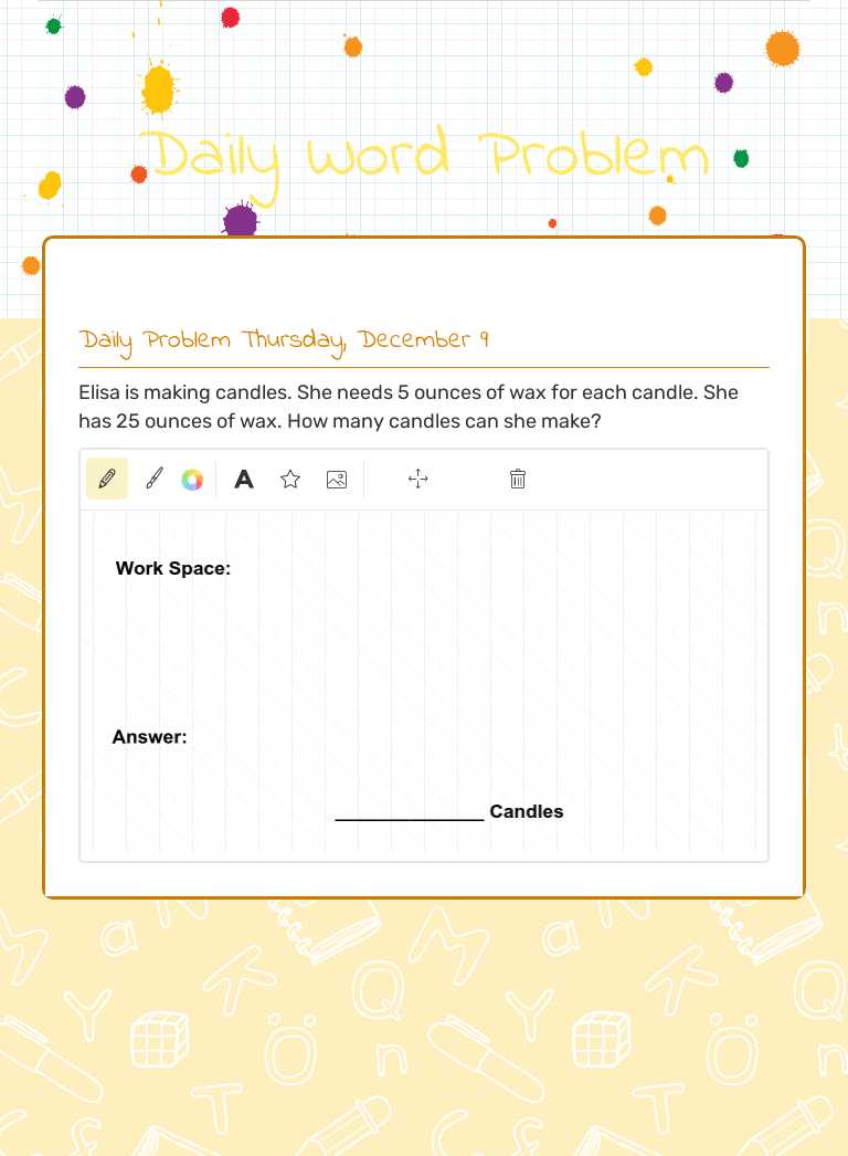Daily Word Problem Grade 3 worksheet preview