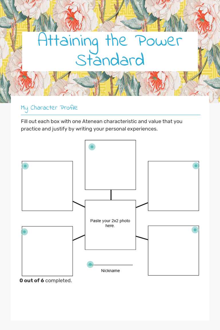 Attaining the Power Standard worksheet preview image