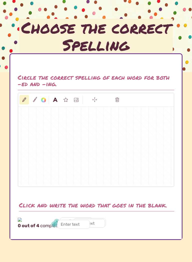 Choose the correct Spelling worksheet preview image