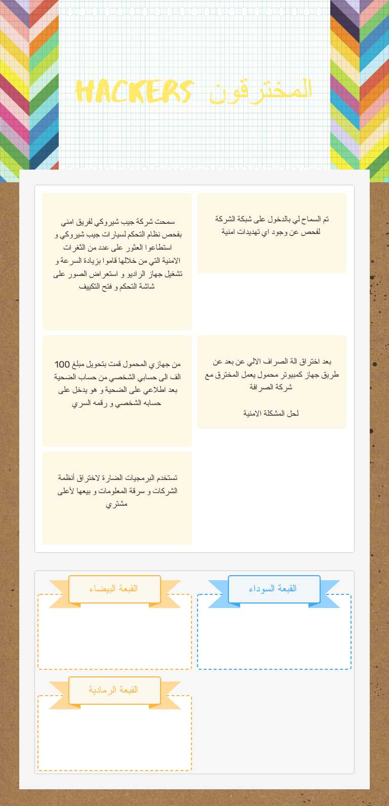 المخترقون hackers Other worksheet preview