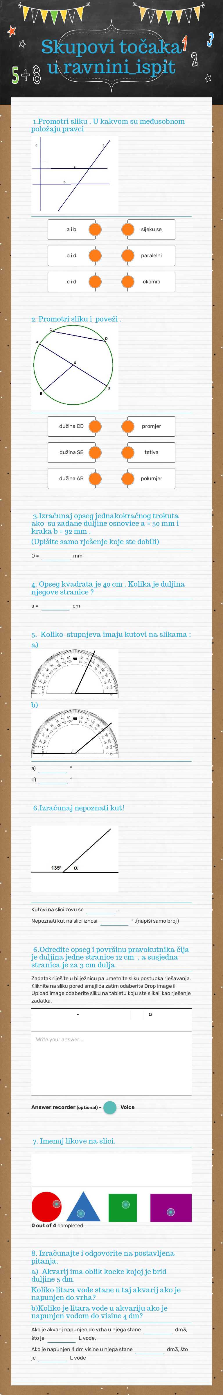 Skupovi točaka u ravnini_ispit Grade 5 worksheet preview
