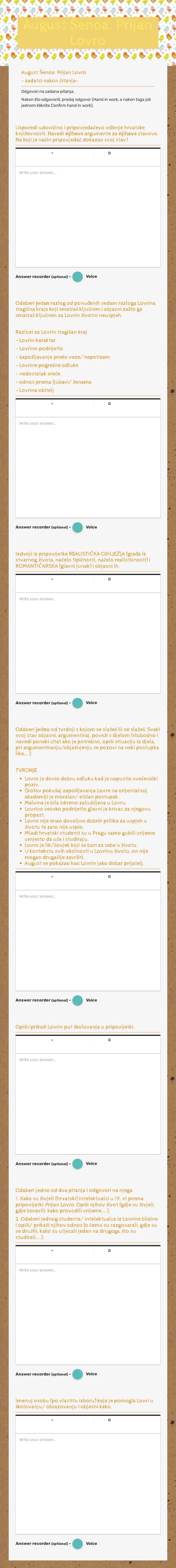 August Šenoa: Prijan Lovro worksheet preview image