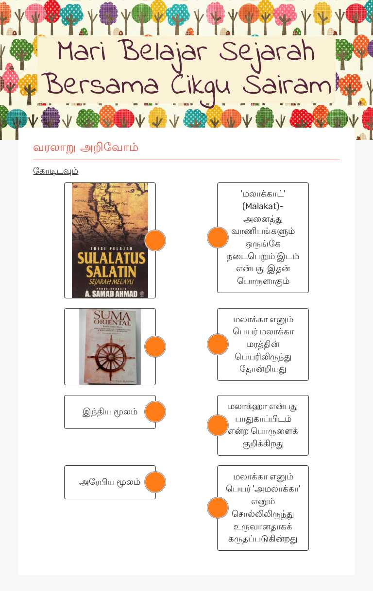 Mari Belajar Sejarah Bersama Cikgu Sairam worksheet preview image