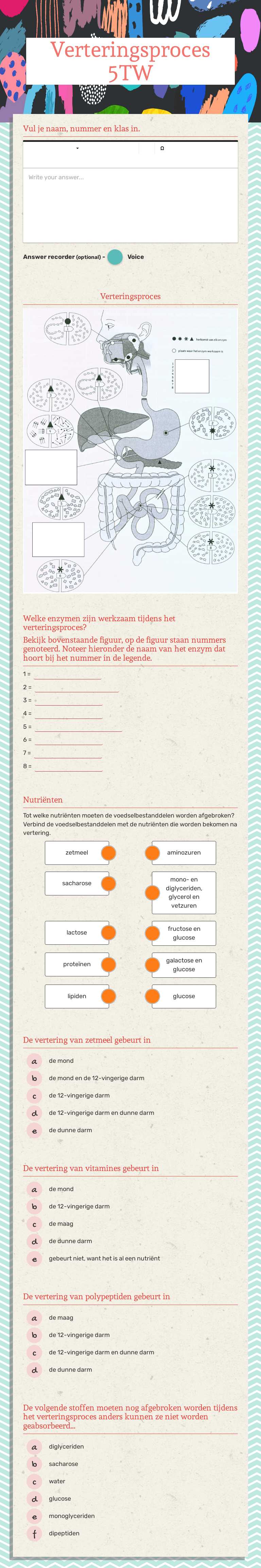 Verteringsproces 5TW worksheet preview image