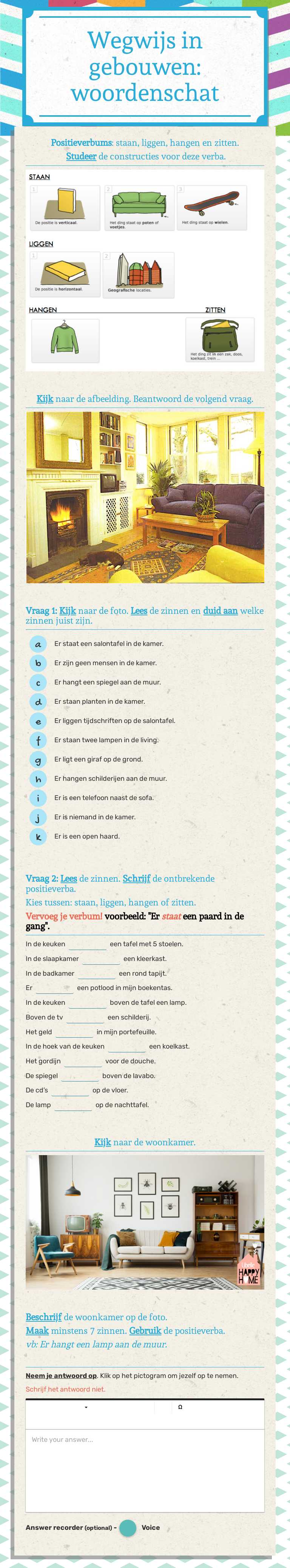 Wegwijs in gebouwen: woordenschat Grade 2 worksheet preview