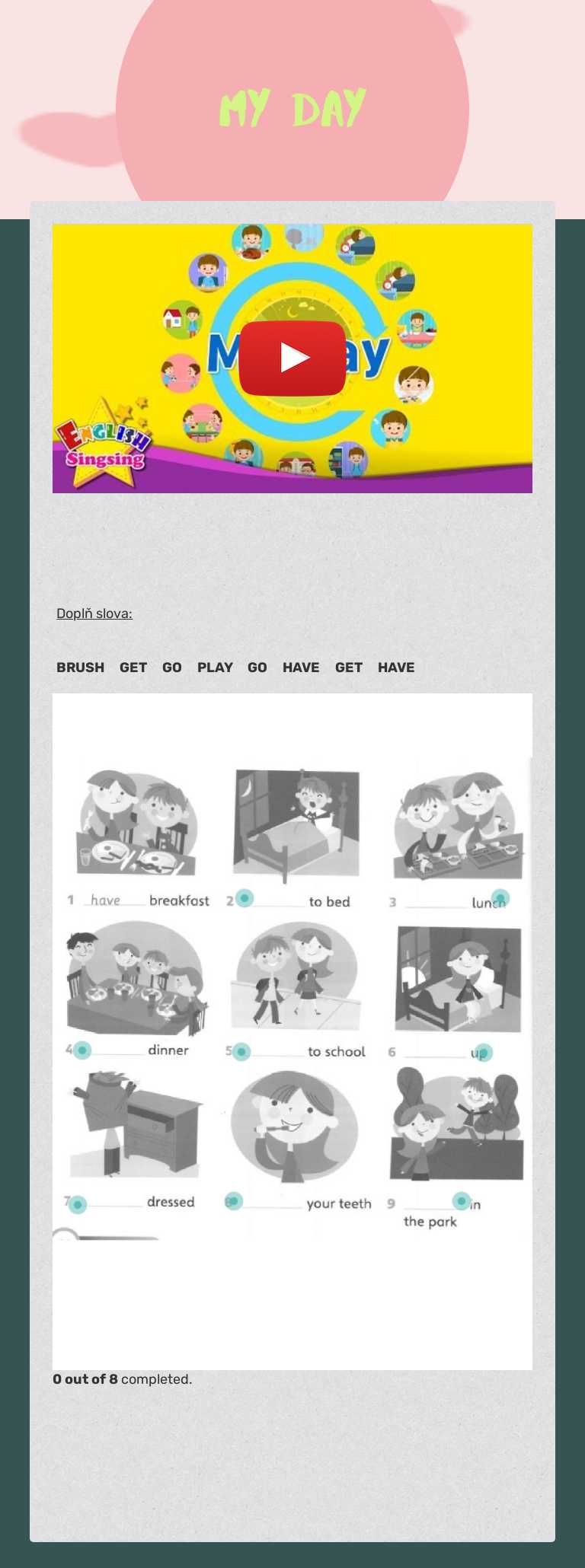 My day worksheet preview image