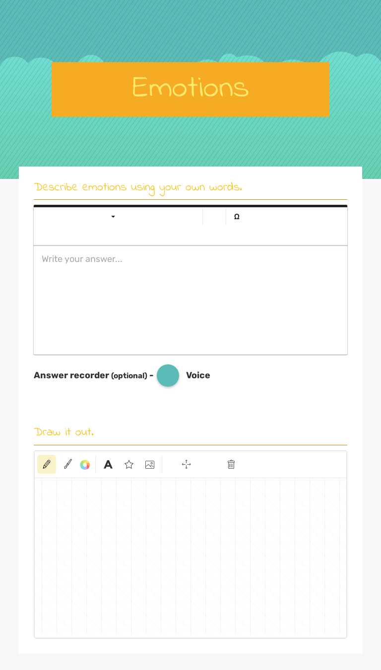 Emotions Grade 4 worksheet preview