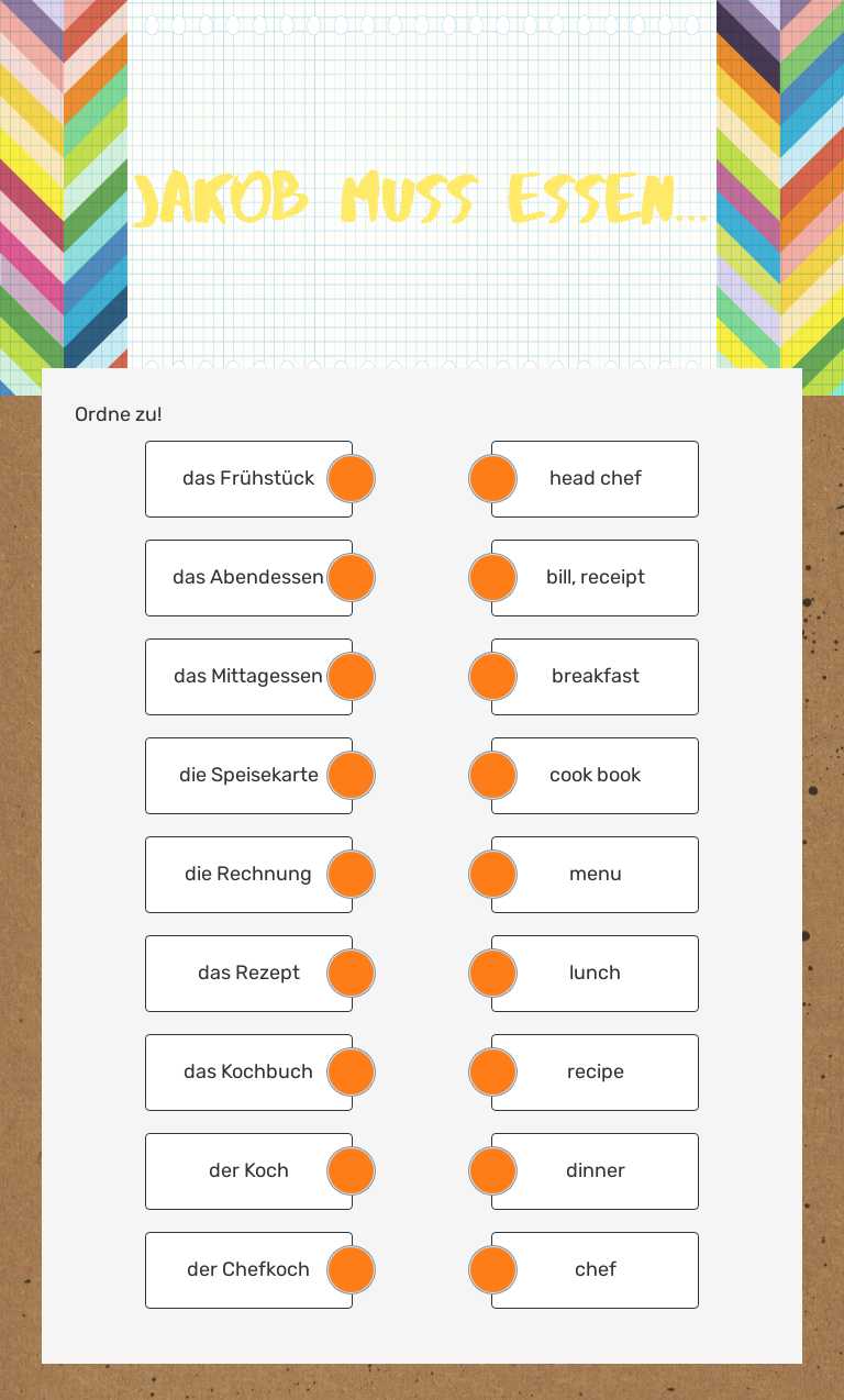 Jakob muss essen... worksheet preview image