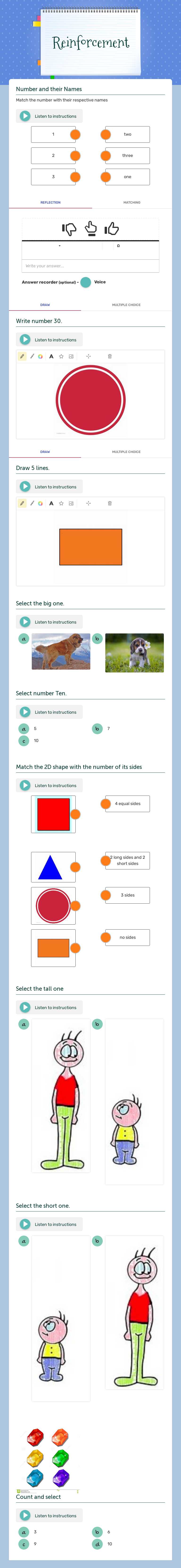 Reinforcement worksheet preview image