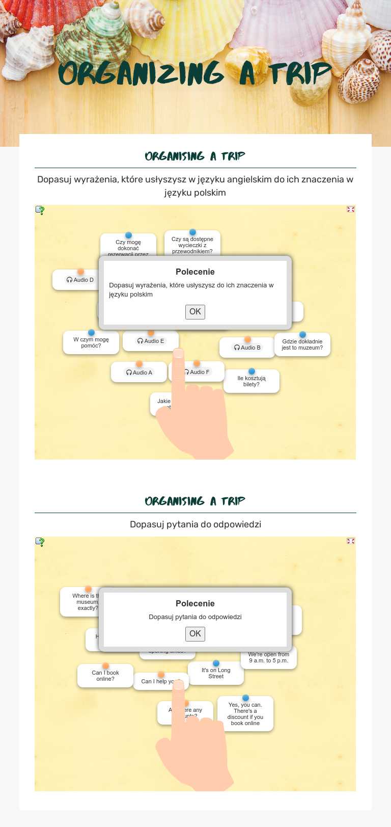 Organizing a trip worksheet preview image