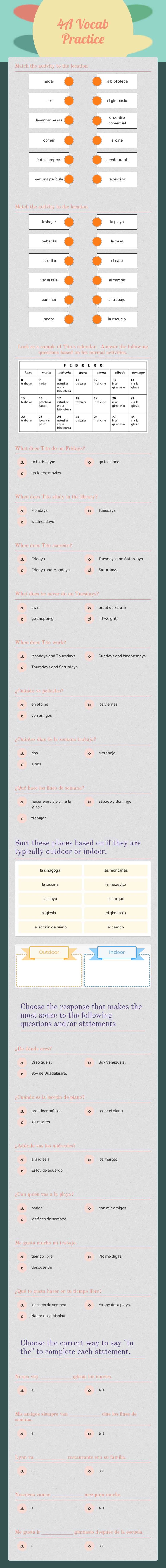 4A Vocab Practice Grade 8 worksheet preview