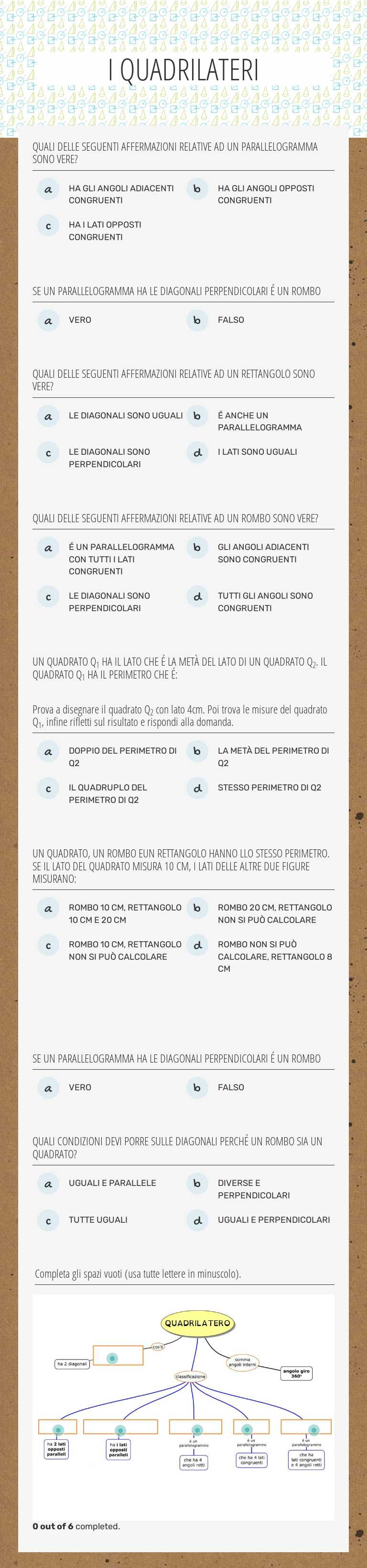 I QUADRILATERI worksheet preview image