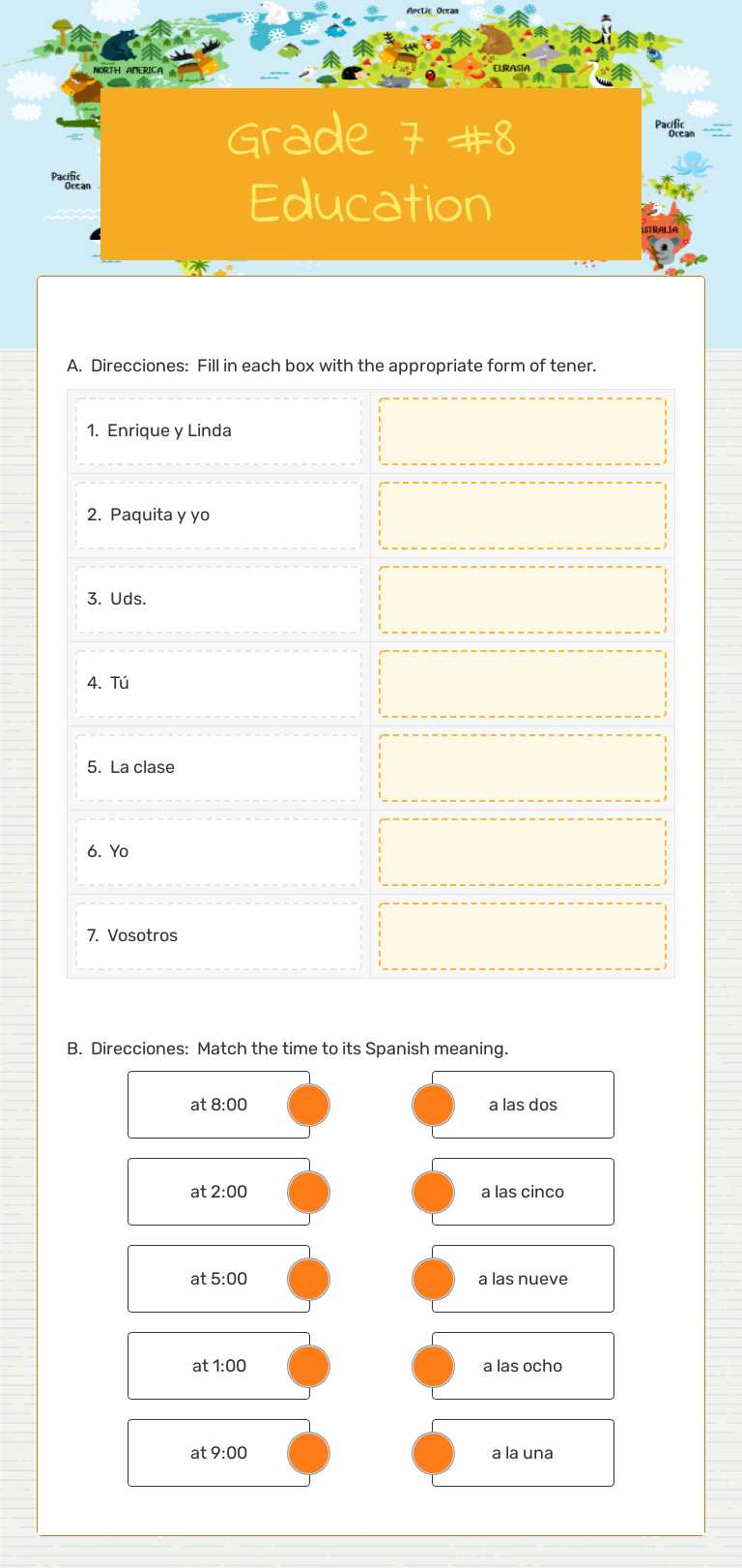 Grade 7 #9 Education worksheet preview image