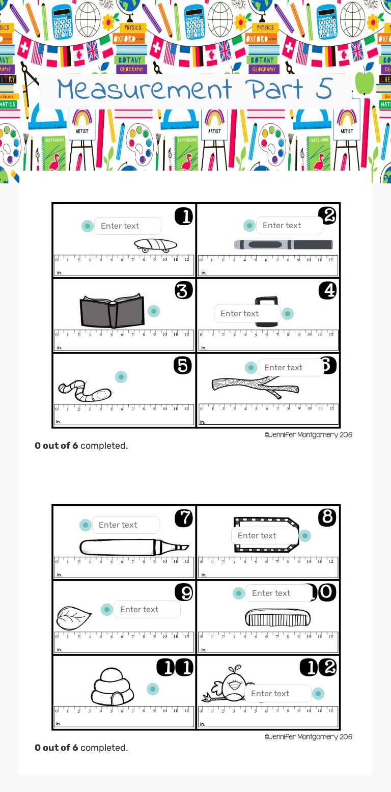 Measurement Part 5 worksheet preview image