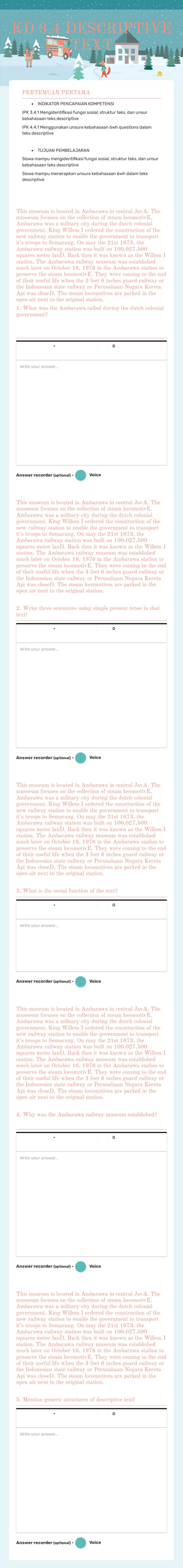 KD 3.4 
DESCRIPTIVE TEXT worksheet preview image