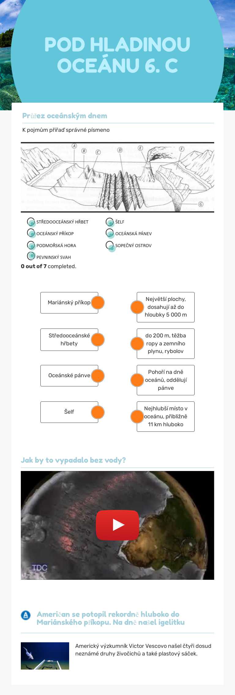 POD HLADINOU OCEÁNU
6. C worksheet preview image