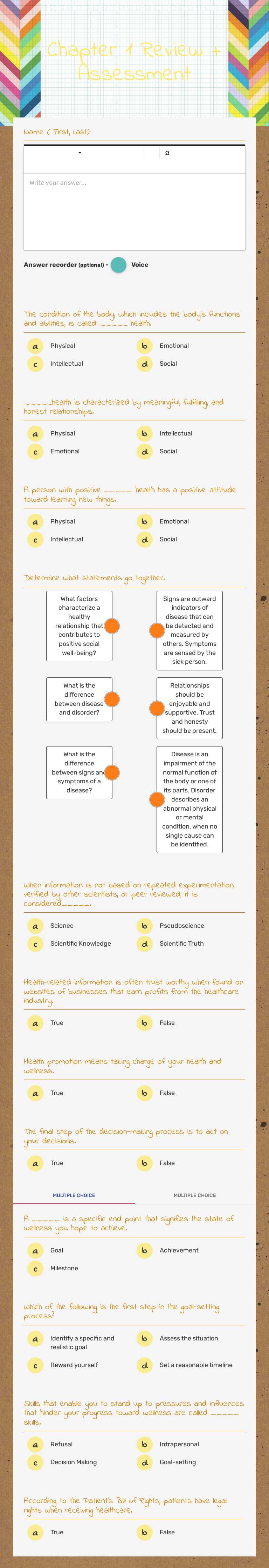 Chapter 1     Review + Assessment worksheet preview image