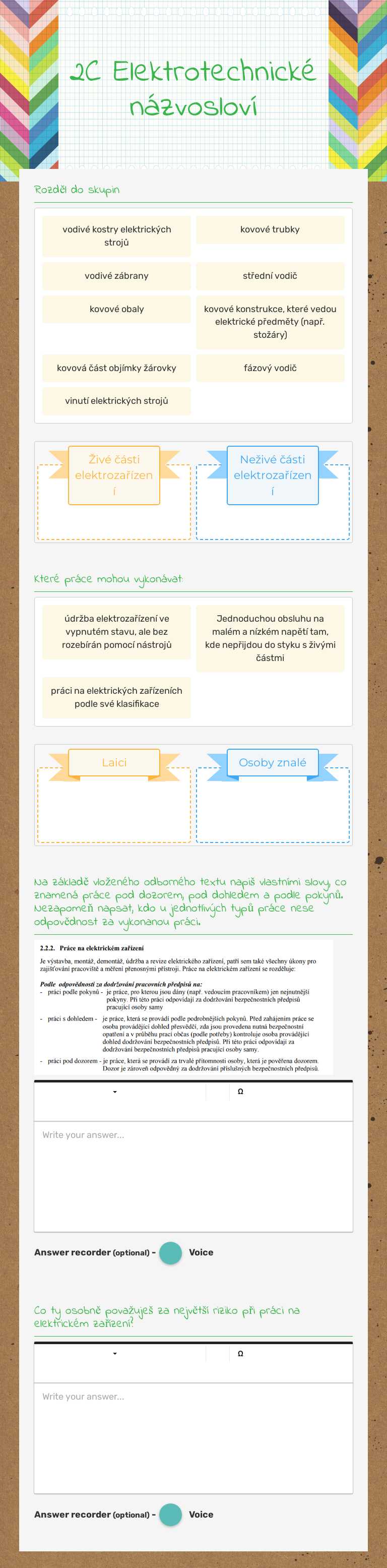 2C Elektrotechnické názvosloví worksheet preview image