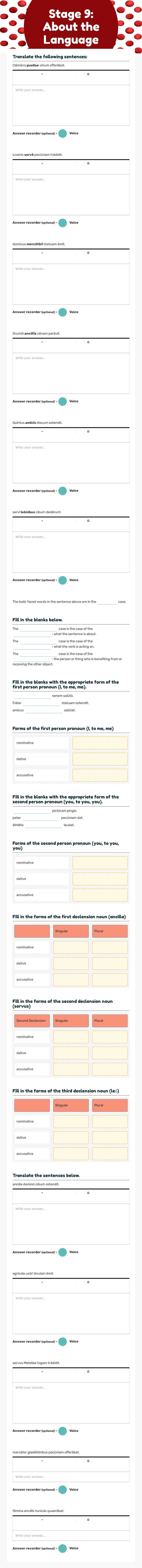 Stage 9: About the Language worksheet preview image