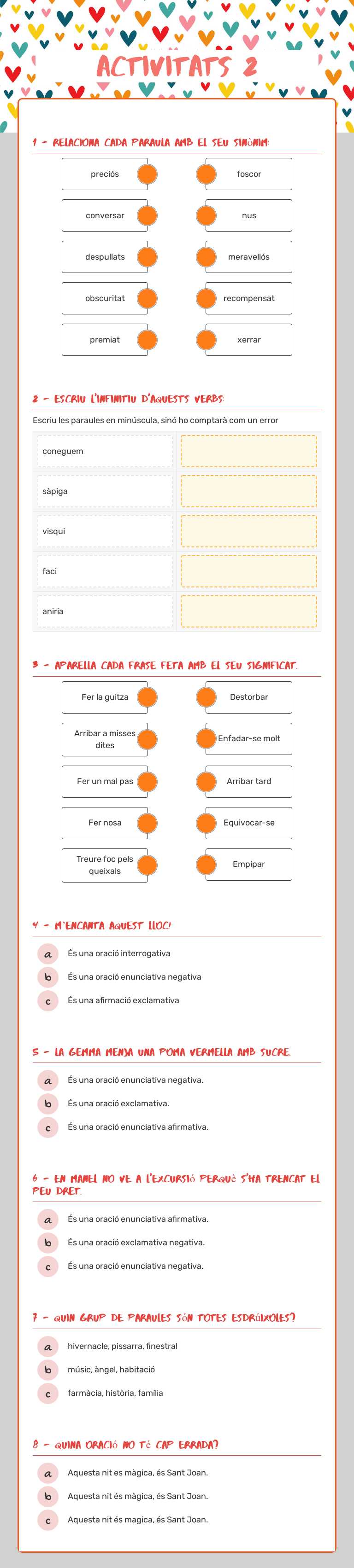 ACTIVITATS 2 worksheet preview image