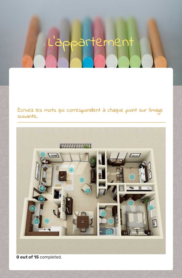 L'appartement worksheet preview image