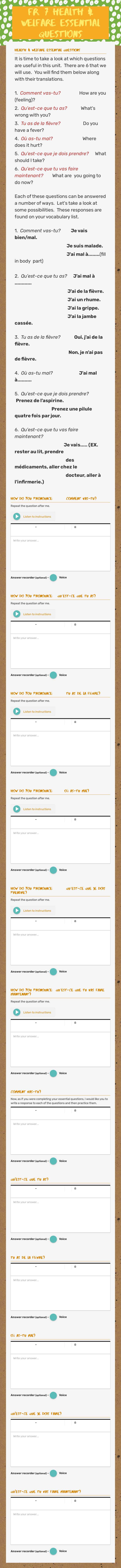 Fr. 7 Health & Welfare Essential Questions worksheet preview image