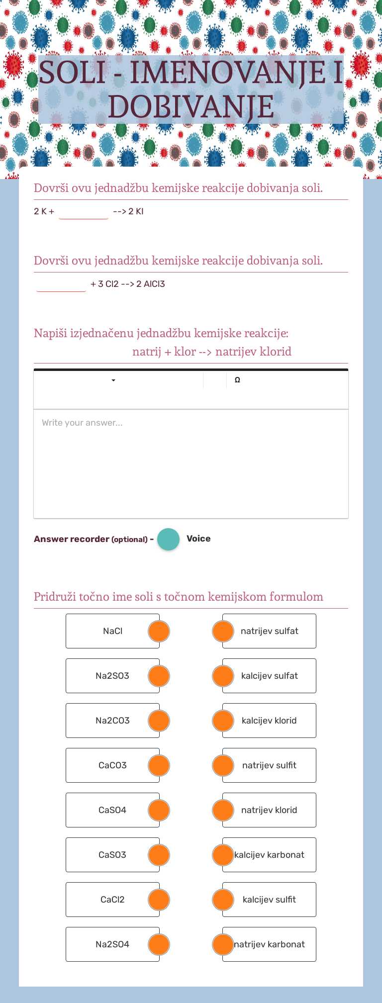 SOLI - IMENOVANJE I DOBIVANJE worksheet preview image